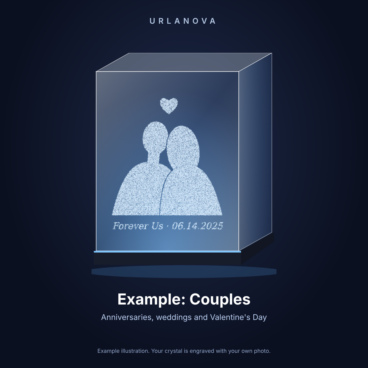 Example crystal: couple with date
