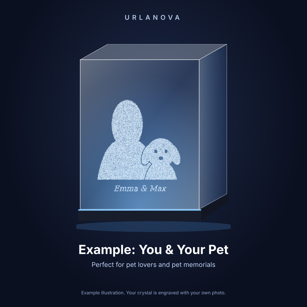 Example crystal: woman with her dog